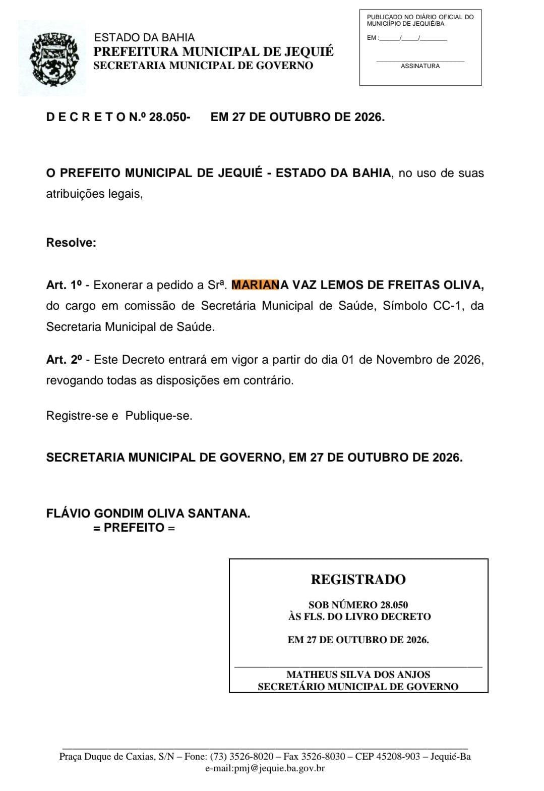 PRIMEIRA-DAMA DE JEQUIÉ É EXONERADA DA SECRETARIA DE SAÚDE APÓS POLÊMICA COM PUBLICAÇÃO SOBRE ELEITORES DE LULA PRIMEIRA-DAMA DE JEQUIÉ É EXONERADA DA SECRETARIA DE SAÚDE APÓS POLÊMICA COM PUBLICAÇÃO SOBRE ELEITORES DE LULA