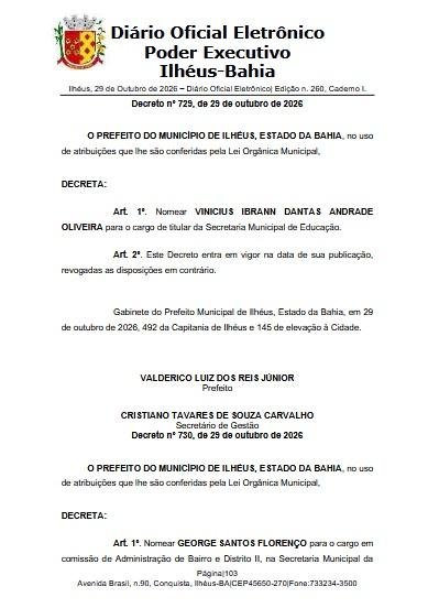 VINÍCIUS IBRAM ASSUME SECRETARIA DE EDUCAÇÃO DE ILHÉUS; EVANI CAVALCANTI MUDA DE PASTA