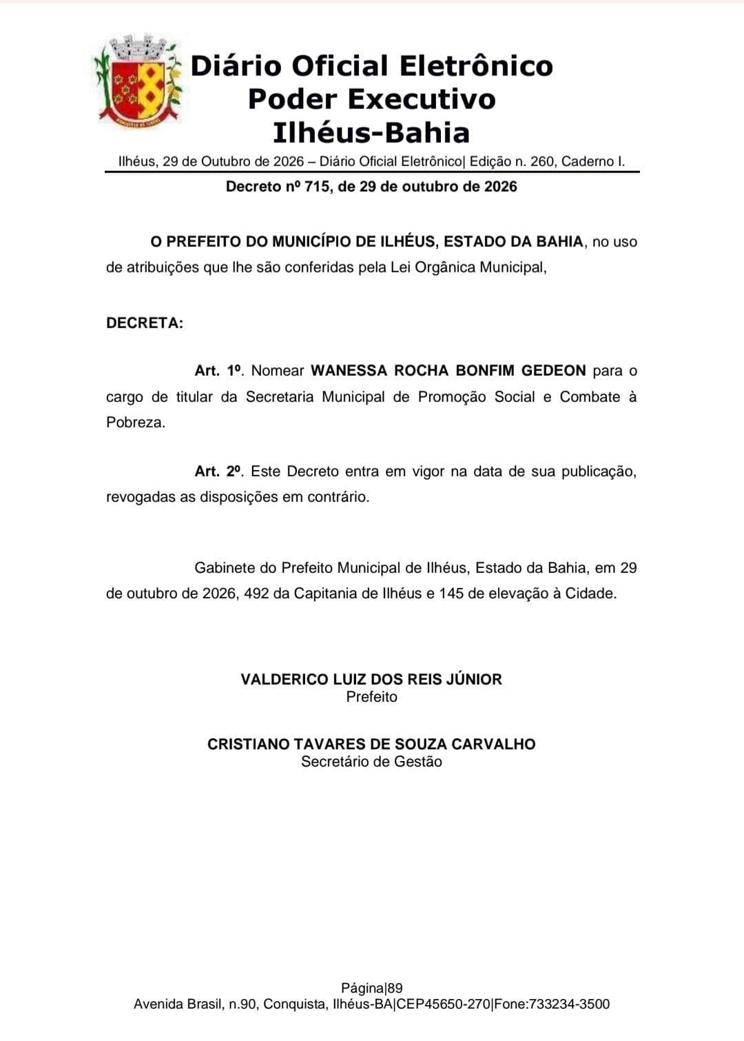 WANESSA GEDEON ASSUME PROMOÇÃO SOCIAL APÓS EXONERAÇÃO DE SAYONARA MACHADO, INDICADA POR JABES RIBEIRO WANESSA GEDEON ASSUME PROMOÇÃO SOCIAL APÓS EXONERAÇÃO DE SAYONARA MACHADO, INDICADA POR JABES RIBEIRO