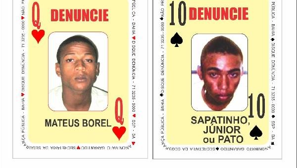 NOVAS CARTAS PASSAM A ESTAMPAR ROSTOS DE HOMICIDA E TRAFICANTE