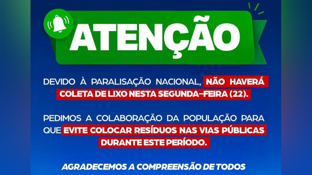 PARALISAÇÃO NACIONAL SUSPENDE COLETA DE LIXO EM ILHÉUS