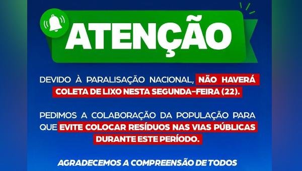 PARALISAÇÃO NACIONAL SUSPENDE COLETA DE LIXO EM ILHÉUS