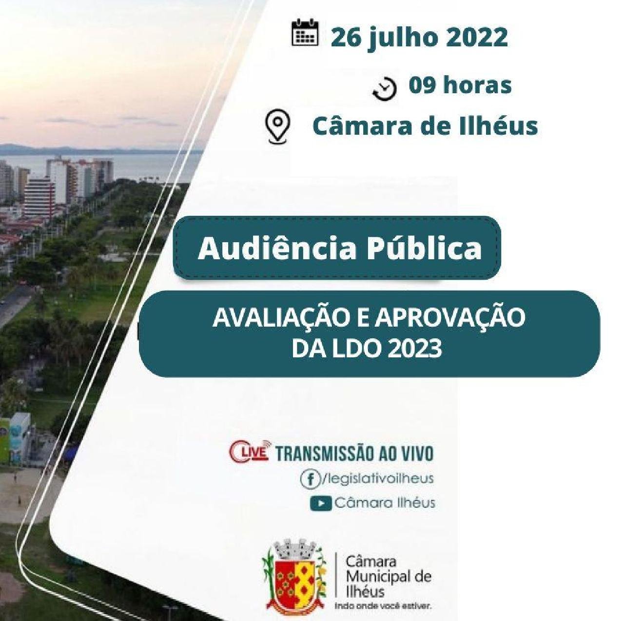 CÂMARA DE VEREADORES CONVIDA A POPULAÇÃO PARA SEGUNDA AUDIÊNCIA PÚBLICA PARA DISCUTIR O LDO DO MUNICÍPIO CÂMARA DE VEREADORES CONVIDA A POPULAÇÃO PARA SEGUNDA AUDIÊNCIA PÚBLICA PARA DISCUTIR O LDO DO MUNICÍPIO