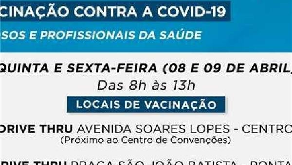 SEGUNDA-DOSE: DRIVE THRU IRÁ VACINAR PROFISSIONAIS DE SAÚDE E IDOSOS EM ILHÉUS