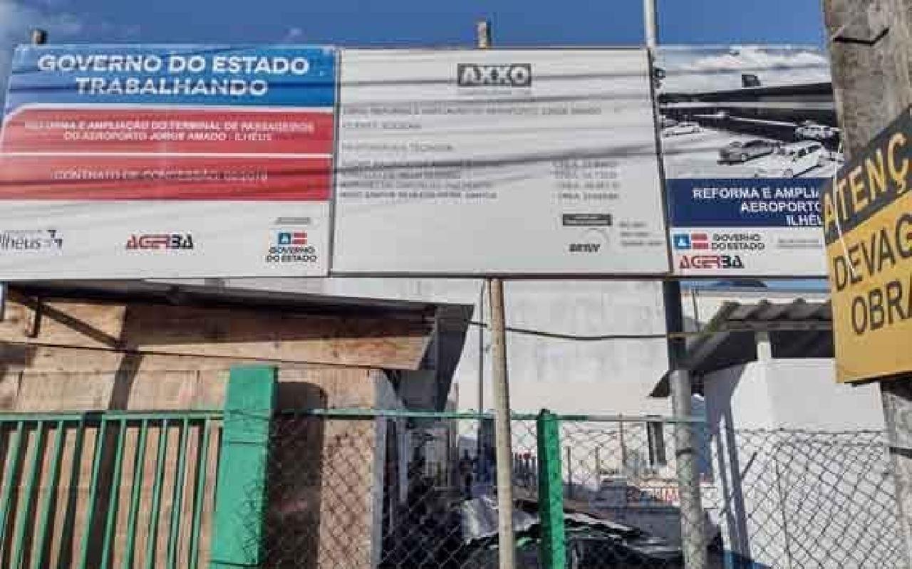 OBRAS DO AEROPORTO DE ILHÉUS SEGUEM PARALISADAS OBRAS DO AEROPORTO DE ILHÉUS SEGUEM PARALISADAS