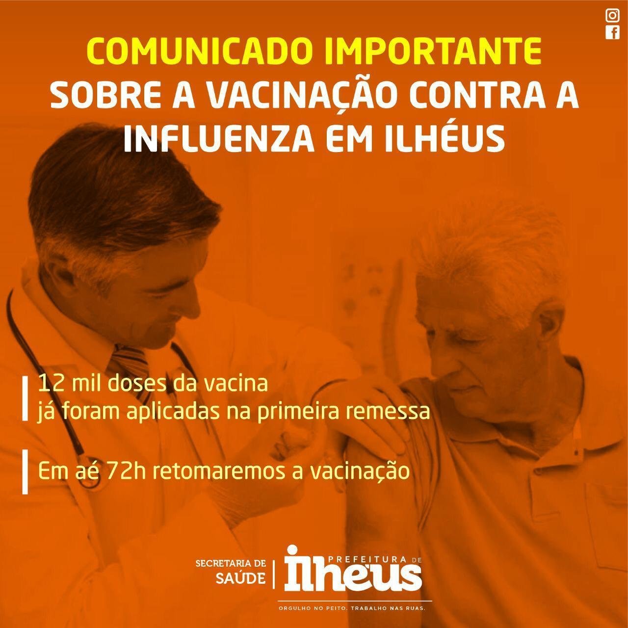 COM 12 MIL IMUNIZADOS, ILHÉUS BATE RECORDE EM DOIS DIAS DE VACINAÇÃO CONTRA INFLUENZA