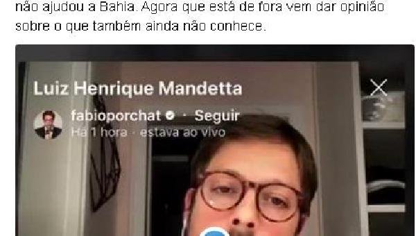 SECRETÁRIO DE SAÚDE REBATE CRÍTICA DE MANDETTA: “NÃO CONHECE A BAHIA”