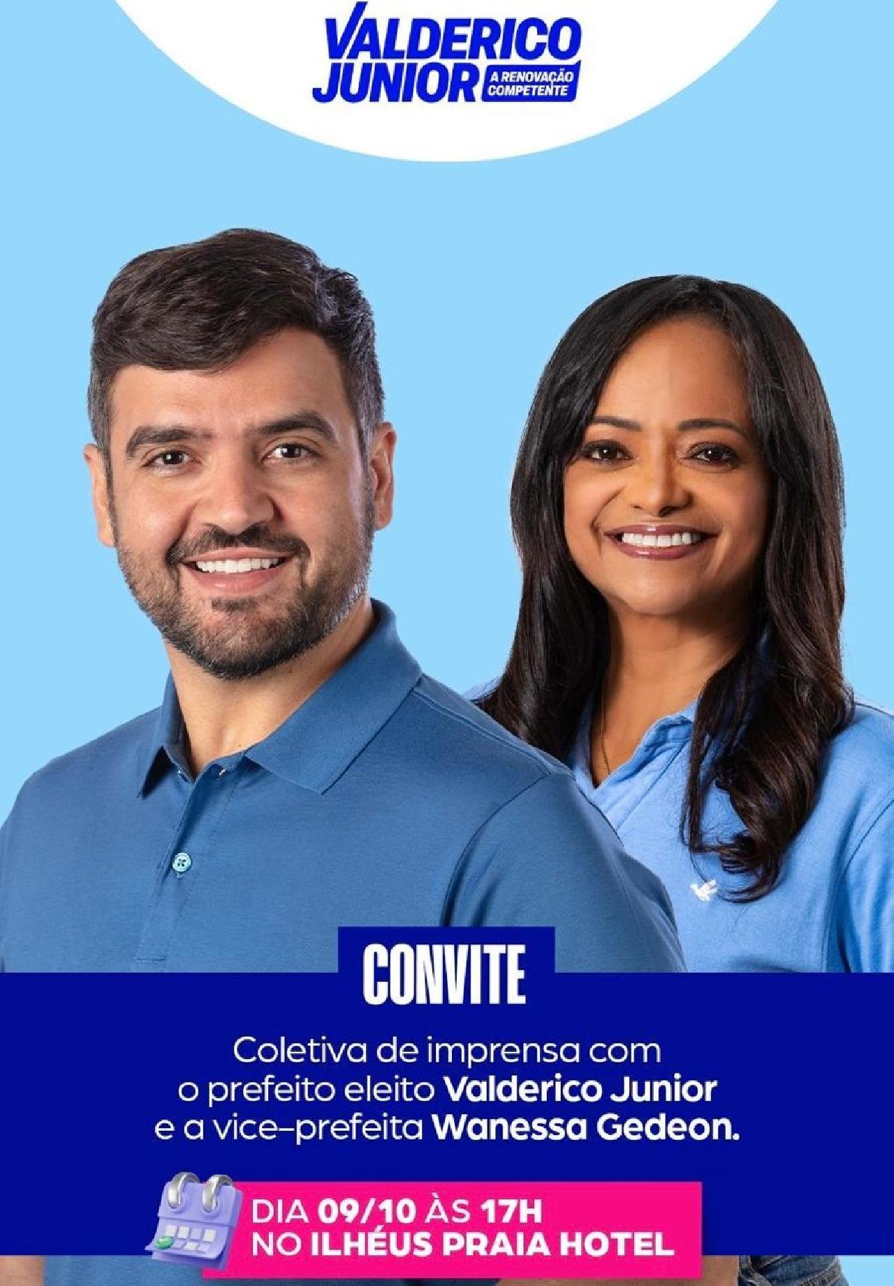 ELEITO PREFEITO DE ILHÉUS, VALDERICO JÚNIOR CONCEDE ENTREVISTA COLETIVA NESTA QUARTA-FEIRA (09) ELEITO PREFEITO DE ILHÉUS, VALDERICO JÚNIOR CONCEDE ENTREVISTA COLETIVA NESTA QUARTA-FEIRA (09)