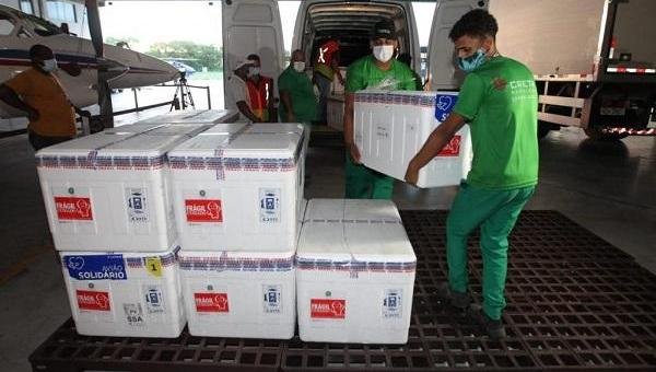 BAHIA RECEBE NESTA SEXTA-FEIRA MAIS 314 MIL DOSES DE VACINA CONTRA A COVID-19