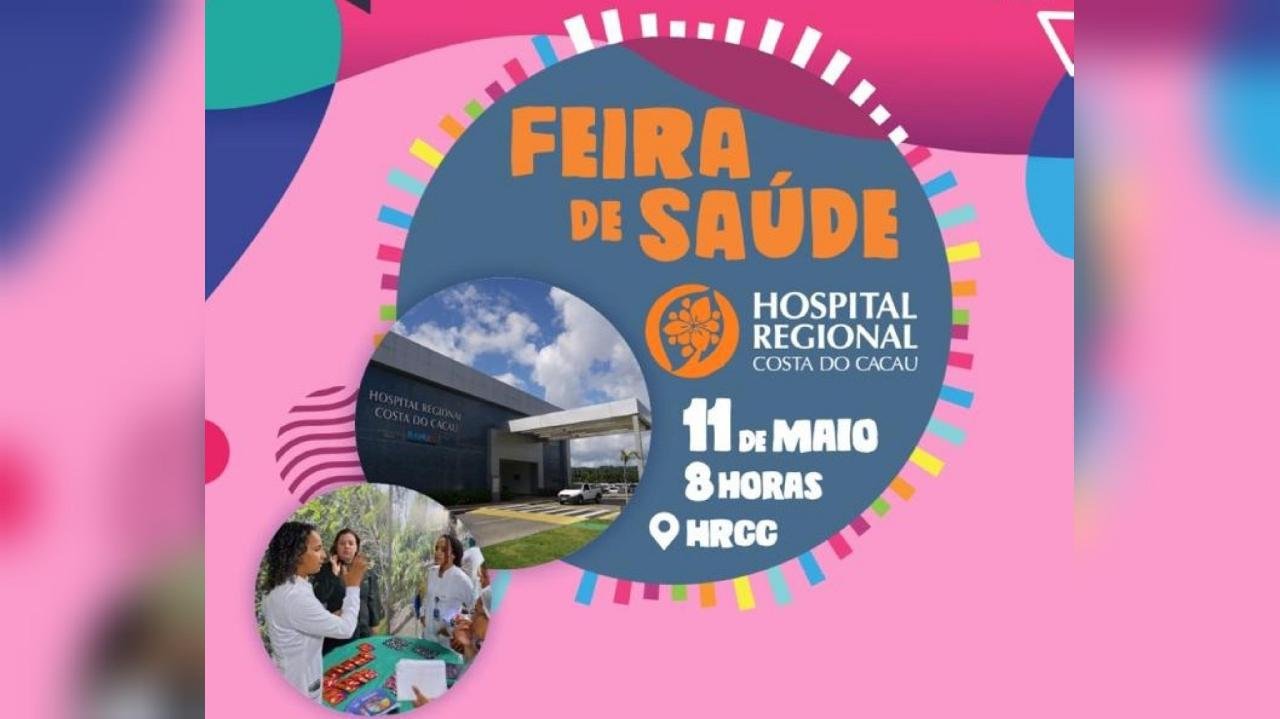 FEIRA DE SAÚDE É REALIZADA NO PRÓXIMO SÁBADO (11), NO HOSPITAL REGIONAL COSTA DO CACAU FEIRA DE SAÚDE É REALIZADA NO PRÓXIMO SÁBADO (11), NO HOSPITAL REGIONAL COSTA DO CACAU