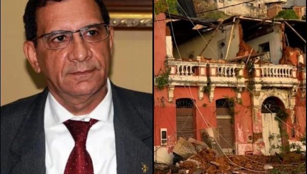 "O DESABAMENTO DO CASARÃO SIMBOLIZA O DESCASO DO GOVERNO MUNICIPAL COM O PATRIMÔNIO HISTÓRICO E CULTURAL DE ILHÉUS", AFIRMOU JABES RIBEIRO