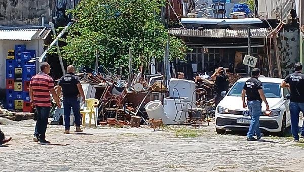 OPERAÇÃO PREVENTIVA É REALIZADA EM FERROS-VELHOS PARA COIBIR RECEPTAÇÃO DE PRODUTOS DE FURTO EM ILHÉUS 