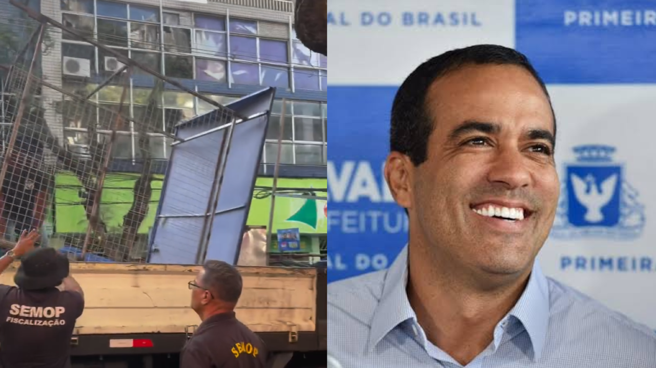 AMBULANTE CRITICA BRUNO REIS APÓS RETIRADA DE BARRACAS NA AVENIDA SETE DE SETEMBRO, EM SALVADOR
