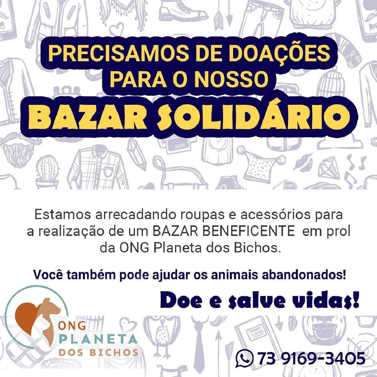 ONG PLANETA DOS BICHOS ORGANIZA BAZAR SOLIDÁRIO PARA MANTER PROJETO ONG PLANETA DOS BICHOS ORGANIZA BAZAR SOLIDÁRIO PARA MANTER PROJETO