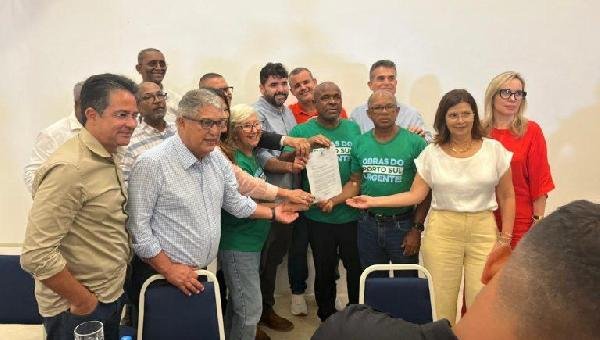 VEREADORES SE REÚNEM COM SECRETÁRIO ESTADUAL E COBRAM RETOMADA DAS OBRAS DO PORTO SUL