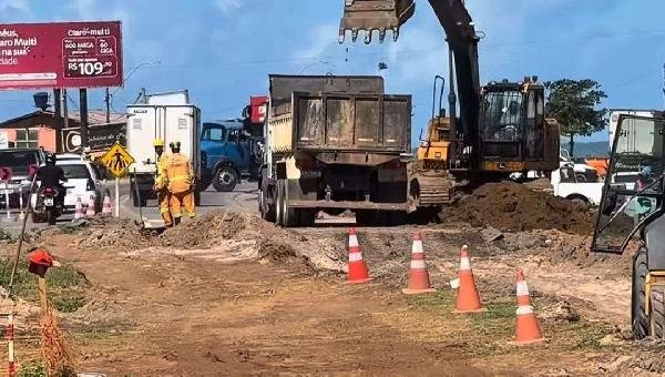 OBRA DA BA-001 EM ILHÉUS RECOMEÇA DEVAGAR E EMPRESA CONTRATADA ESTÁ EM RECUPERAÇÃO JUDICIAL