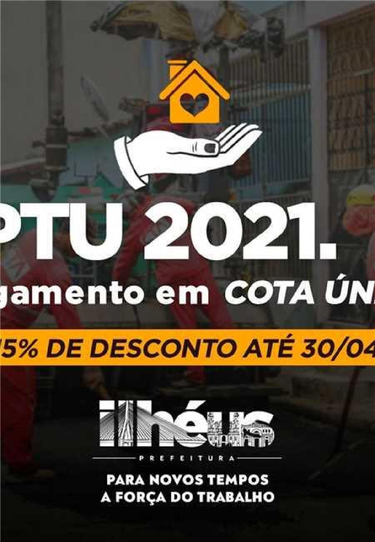 ILHÉUS: IPTU COM 15% DE DESCONTO VENCE NO DIA 30 DE ABRIL, PRÓXIMA SEXTA-FEIRA ILHÉUS: IPTU COM 15% DE DESCONTO VENCE NO DIA 30 DE ABRIL, PRÓXIMA SEXTA-FEIRA