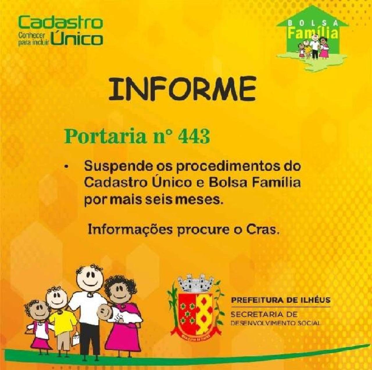 SUSPENSÃO DE ANÁLISES DO PROGRAMA BOLSA FAMÍLIA É PRORROGADA POR MAIS 180 DIAS, INFORMA SDS SUSPENSÃO DE ANÁLISES DO PROGRAMA BOLSA FAMÍLIA É PRORROGADA POR MAIS 180 DIAS, INFORMA SDS