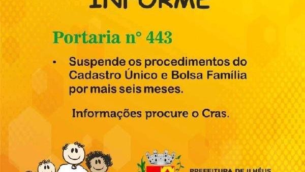 SUSPENSÃO DE ANÁLISES DO PROGRAMA BOLSA FAMÍLIA É PRORROGADA POR MAIS 180 DIAS, INFORMA SDS