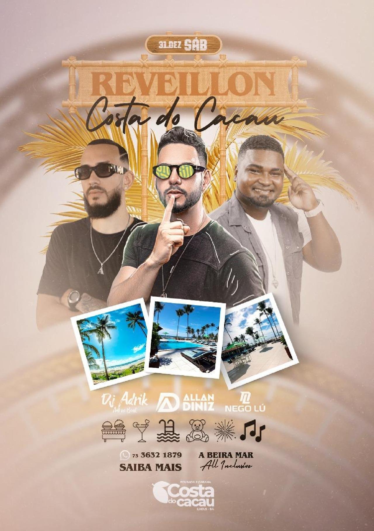 RÉVEILLON EM ILHÉUS: POUSADA COSTA DO CACAU VAI CELEBRAR VIRADA DO ANO EM GRANDE ESTILO; CONFIRA ATRAÇÕES RÉVEILLON EM ILHÉUS: POUSADA COSTA DO CACAU VAI CELEBRAR VIRADA DO ANO EM GRANDE ESTILO; CONFIRA ATRAÇÕES