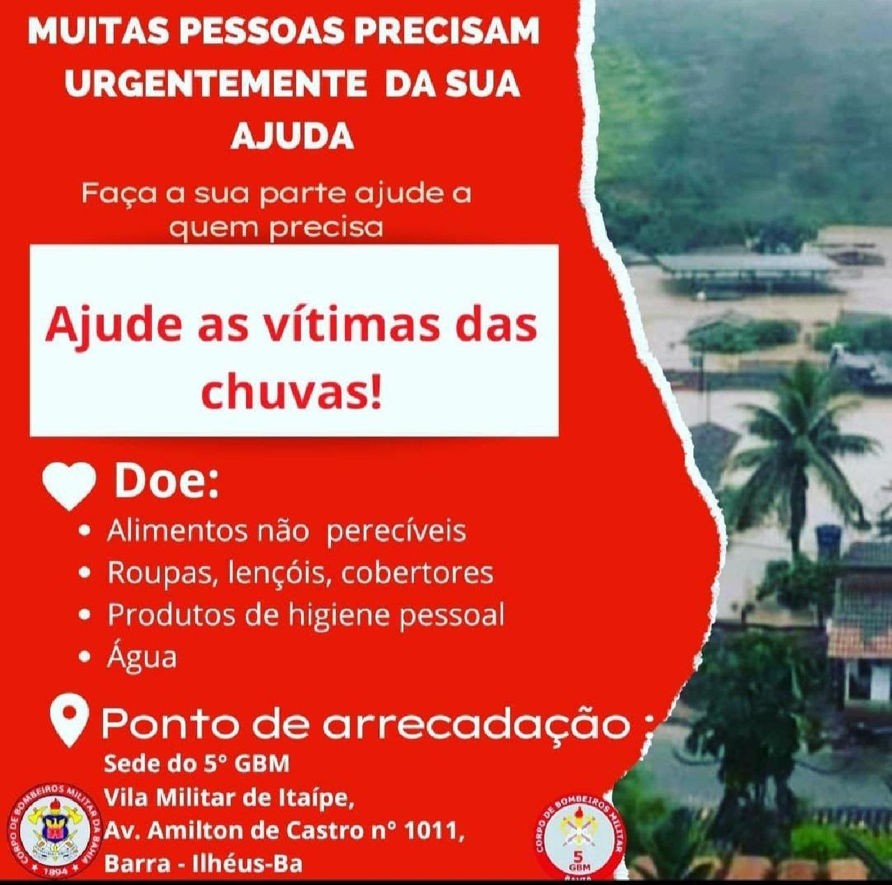 CORPO DE BOMBEIROS LANÇA CAMPANHA PARA ARRECADAÇÃO DE DONATIVOS NA BAHIA  CORPO DE BOMBEIROS LANÇA CAMPANHA PARA ARRECADAÇÃO DE DONATIVOS NA BAHIA