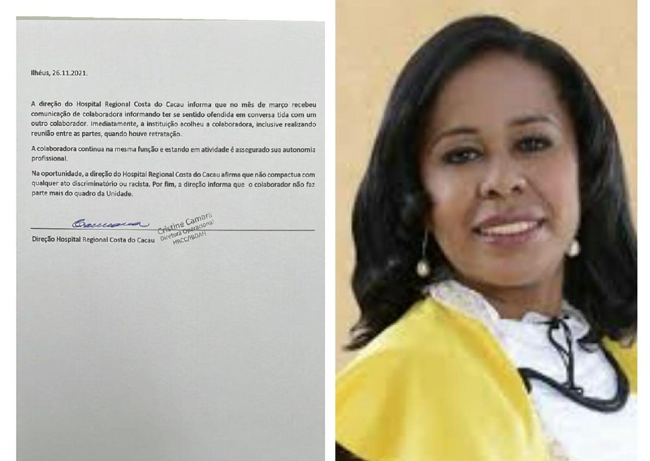 INJÚRIA: DIREÇÃO DO HRCC DIZ QUE NÃO COMPACTUA COM ATO RACISTA E COLABORADOR NÃO FAZ MAIS PARTE DO QUADRO INJÚRIA: DIREÇÃO DO HRCC DIZ QUE NÃO COMPACTUA COM ATO RACISTA E COLABORADOR NÃO FAZ MAIS PARTE DO QUADRO