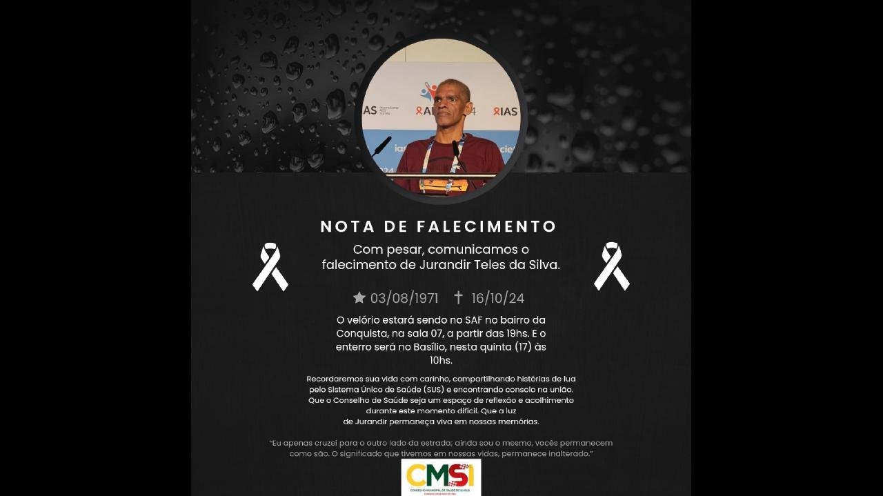 NOTA DE PESAR DO CONSELHO MUNICIPAL DE SAÚDE DE ILHÉUS NOTA DE PESAR DO CONSELHO MUNICIPAL DE SAÚDE DE ILHÉUS