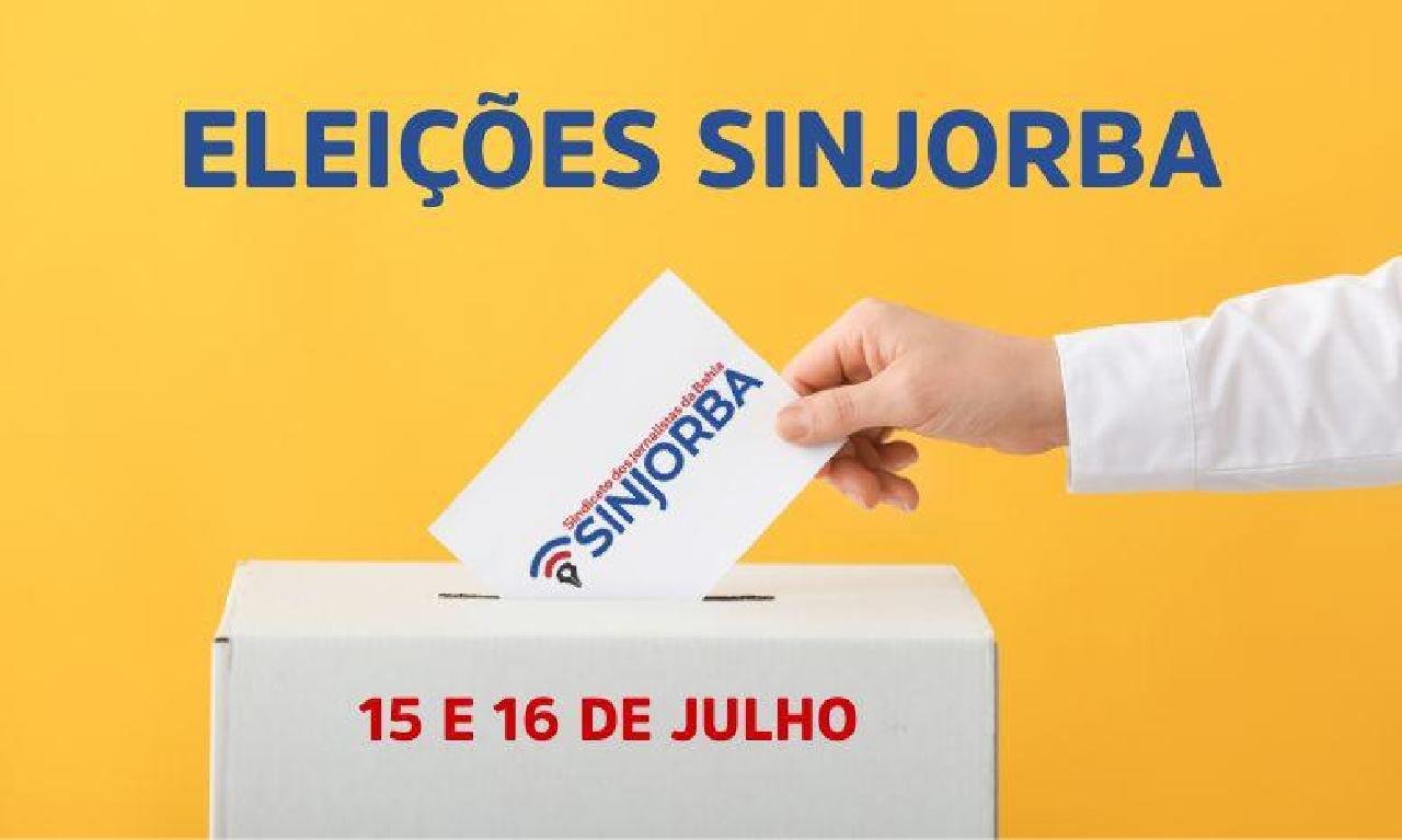 SINJORBA TEM ELEIÇÃO COM CHAPA ÚNICA HOJE (15) E AMANHÃ (16) SINJORBA TEM ELEIÇÃO COM CHAPA ÚNICA HOJE (15) E AMANHÃ (16)