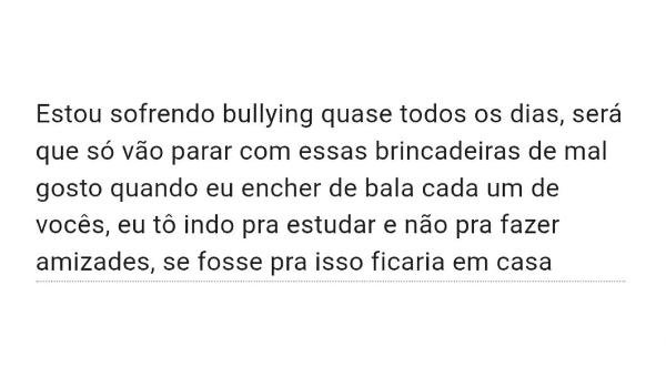 PUBLICAÇÃO ANÔNIMA SOBRE BULLYING E COMENTÁRIOS INCENTIVANDO VIOLÊNCIA CHAMAM ATENÇÃO EM PÁGINA “SEGREDOS UESC”