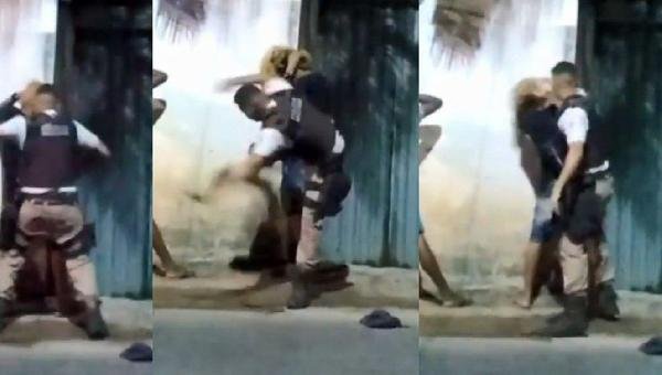 VÍDEO: PM AGRIDE JOVEM EM SALVADOR  "OLHA A DESGRAÇA DESE CABELO"