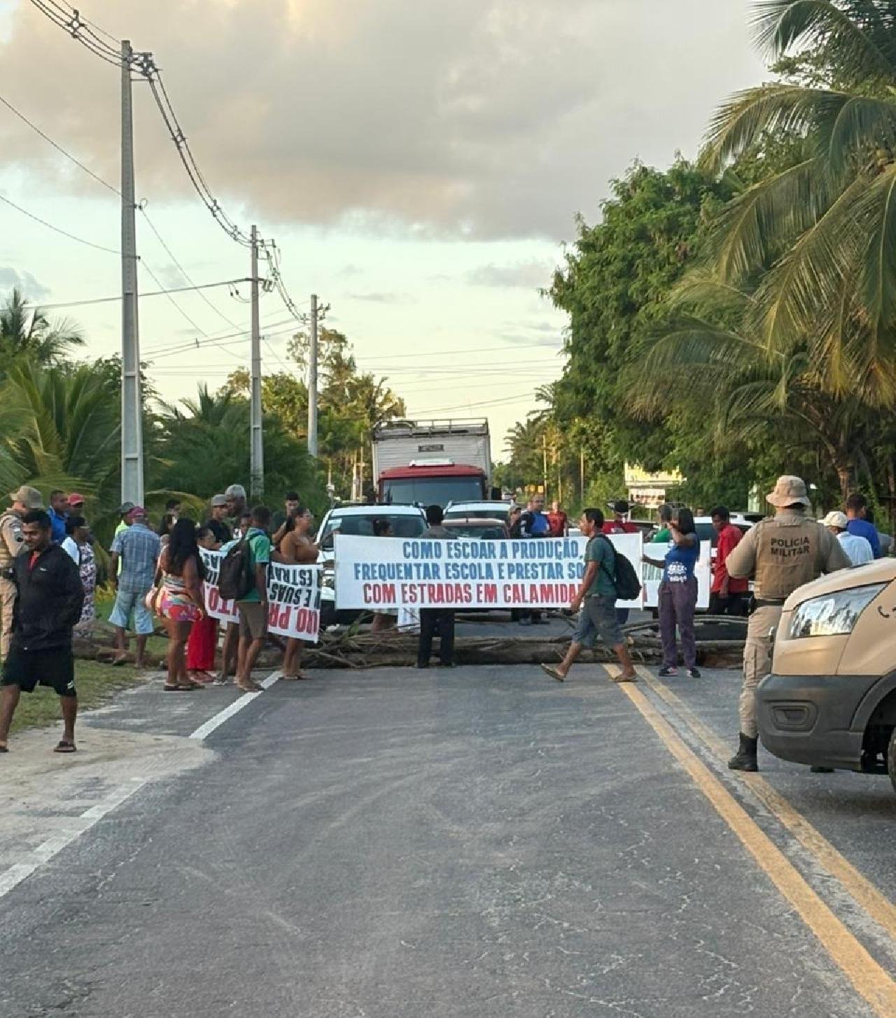 MANIFESTAÇÃO INTERDITA BA-001 EM ÁGUAS DE OLIVENÇA DESDE AS PRIMEIRAS HORAS DESTA SEGUNDA-FEIRA (27)