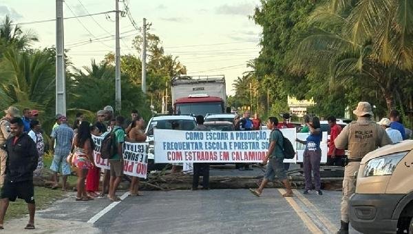 MANIFESTAÇÃO INTERDITA BA-001 EM ÁGUAS DE OLIVENÇA DESDE AS PRIMEIRAS HORAS DESTA SEGUNDA-FEIRA (27)