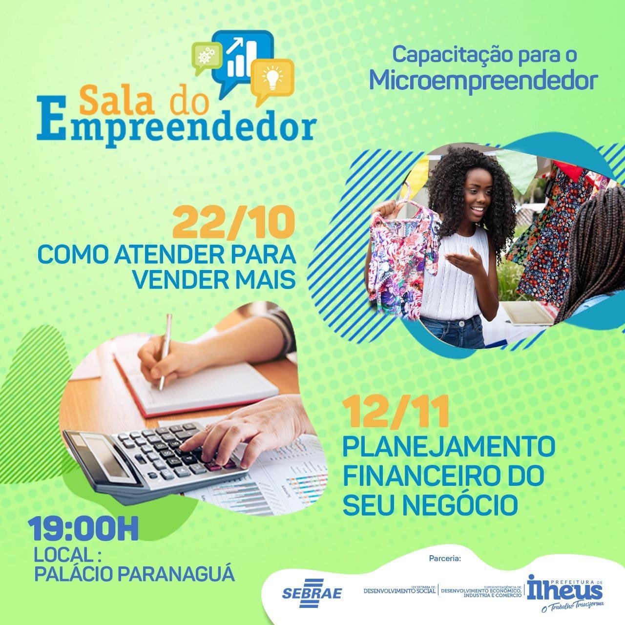 SALA DO EMPREENDEDOR PROMOVE PALESTRAS GRATUITAS EM ILHÉUS