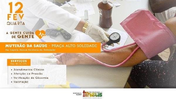 COMUNIDADE DO ALTO DA SOLEDADE SERÁ BENEFICIADA COM MUTIRÃO DA SAÚDE NESTA QUARTA (12)