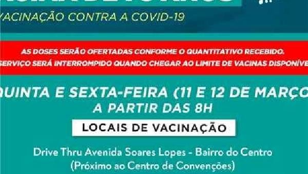 ILHÉUS MONTA DRIVE-THRU PARA APLICAR 1ª DOSE CONTRA A COVID-19 EM IDOSOS ACIMA DE 78 ANOS  