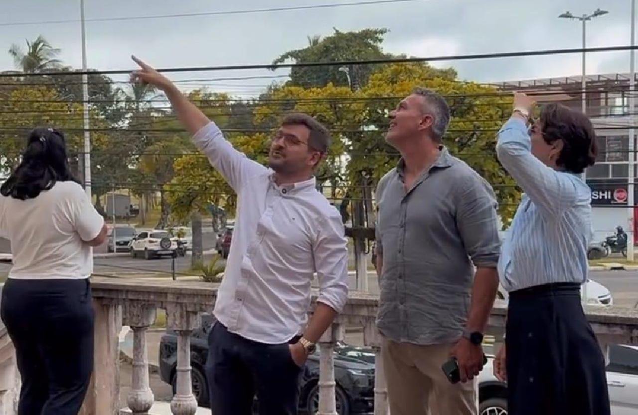 PREFEITO VALDERICO JÚNIOR VISITA PRÉDIO HISTÓRICO DO GENERAL OSÓRIO COM EMPRESÁRIOS DA AVATIM APÓS REPERCUSSÃO DE REPORTAGEM DO O TABULEIRO