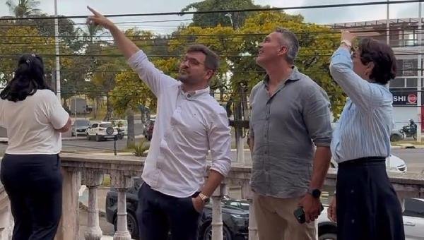 PREFEITO VALDERICO JÚNIOR VISITA PRÉDIO HISTÓRICO DO GENERAL OSÓRIO COM EMPRESÁRIOS DA AVATIM APÓS REPERCUSSÃO DE REPORTAGEM DO O TABULEIRO