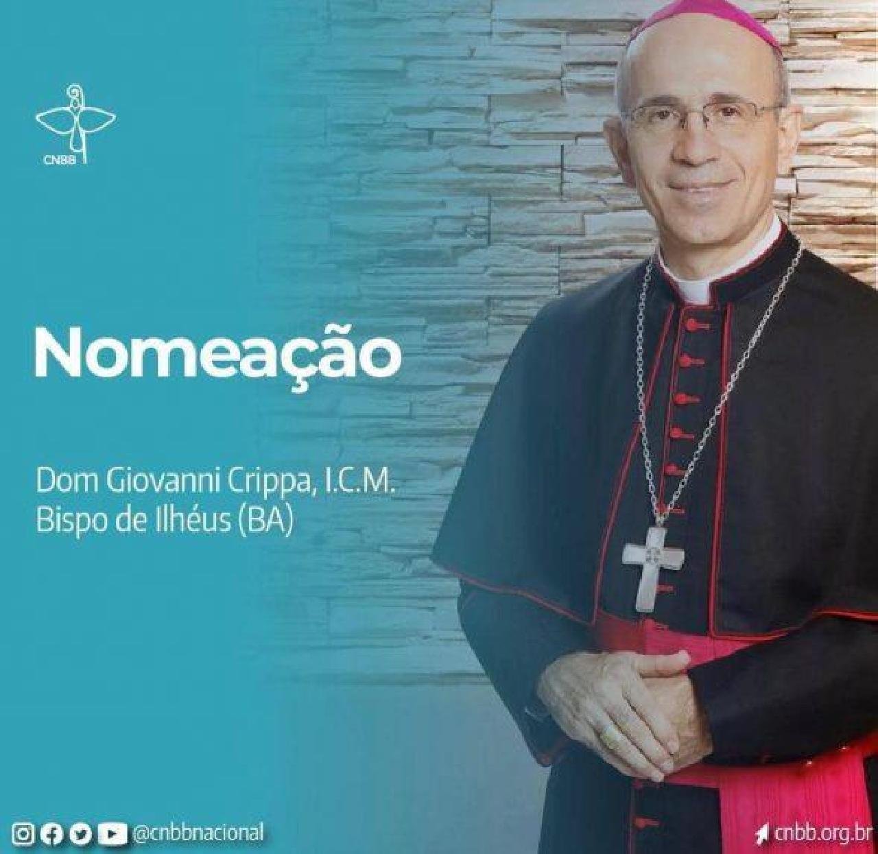 DOM GIOVANNI CRIPPA, É O NOVO BISPO DE ILHÉUS DOM GIOVANNI CRIPPA, É O NOVO BISPO DE ILHÉUS