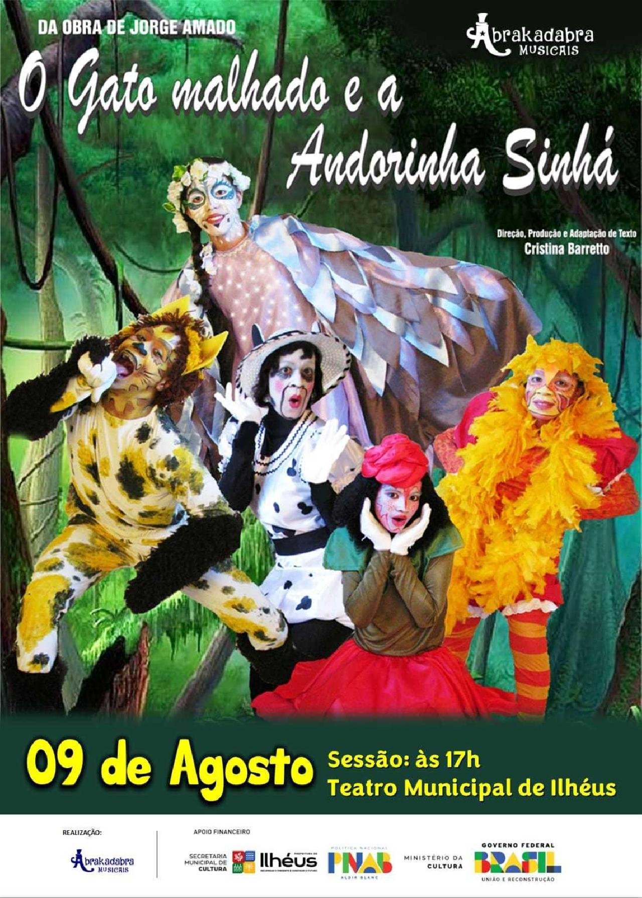 ESPETÁCULO TEATRAL GRATUITO SERÁ REALIZADO EM HOMENAGEM A JORGE AMADO