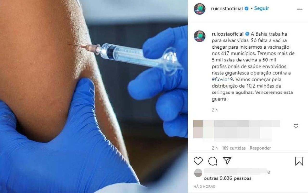 COVID-19: GOVERNADOR DA BAHIA ANUNCIA QUE ESTADO TERÁ 5 MIL SALAS E MAIS DE 50 MIL PROFISSIONAIS DE SAÚDE NA VACINAÇÃO COVID-19: GOVERNADOR DA BAHIA ANUNCIA QUE ESTADO TERÁ 5 MIL SALAS E MAIS DE 50 MIL PROFISSIONAIS DE SAÚDE NA VACINAÇÃO