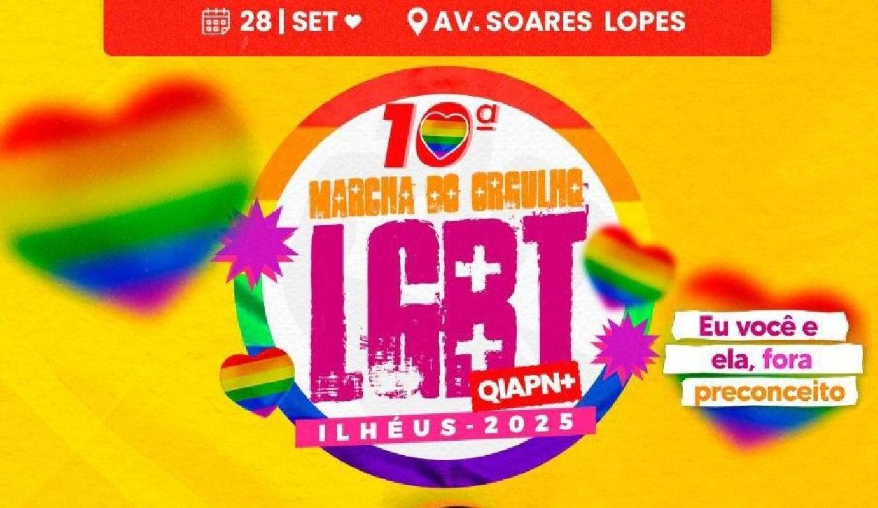 10ª MARCHA DO ORGULHO LGBTQIAPN+ SERÁ REALIZADA NO PRÓXIMO DOMINGO (28)
