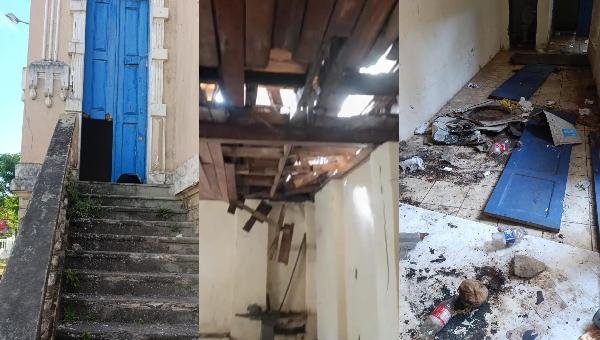 ARROMBADO, TOMADO POR LIXO E COM POSSÍVEL ACERVO EXPOSTO: GENERAL OSÓRIO SEGUE EM ABANDONO NO CENTRO DE ILHÉUS