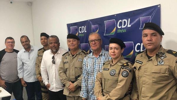REFORÇO DA SEGURANÇA NO COMÉRCIO DE ILHÉUS PARA O FIM DE ANO NA PAUTA DE REUNIÃO ENTRE CDL E 68° CIPM