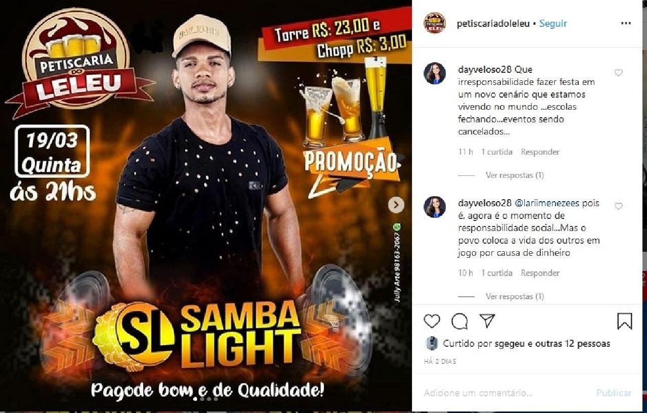ILHÉUS: MESMO COM CORONAVÍRUS, SHOWS SÃO MANTIDOS EM BAR ATÉ DOMINGO ILHÉUS: MESMO COM CORONAVÍRUS, SHOWS SÃO MANTIDOS EM BAR ATÉ DOMINGO