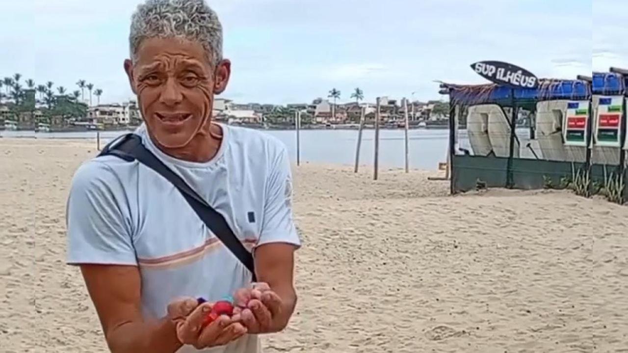 CABANEIRO DA PRAIA DO CRISTO, EM ILHÉUS, REALIZA AÇÃO COM TAMPINHAS E AJUDA NA LIMPEZA DA ORLA