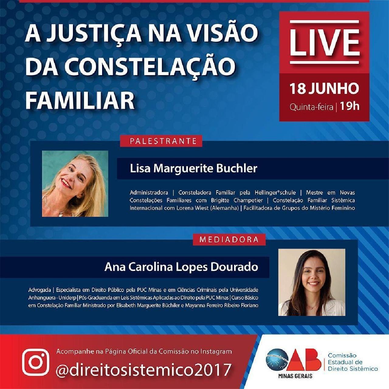 ADVOGADA ILHEENSE MEDIARÁ LIVE SOBRE A JUSTIÇA NA VISÃO DA CONSTELAÇÃO FAMILIAR. ADVOGADA ILHEENSE MEDIARÁ LIVE SOBRE A JUSTIÇA NA VISÃO DA CONSTELAÇÃO FAMILIAR.