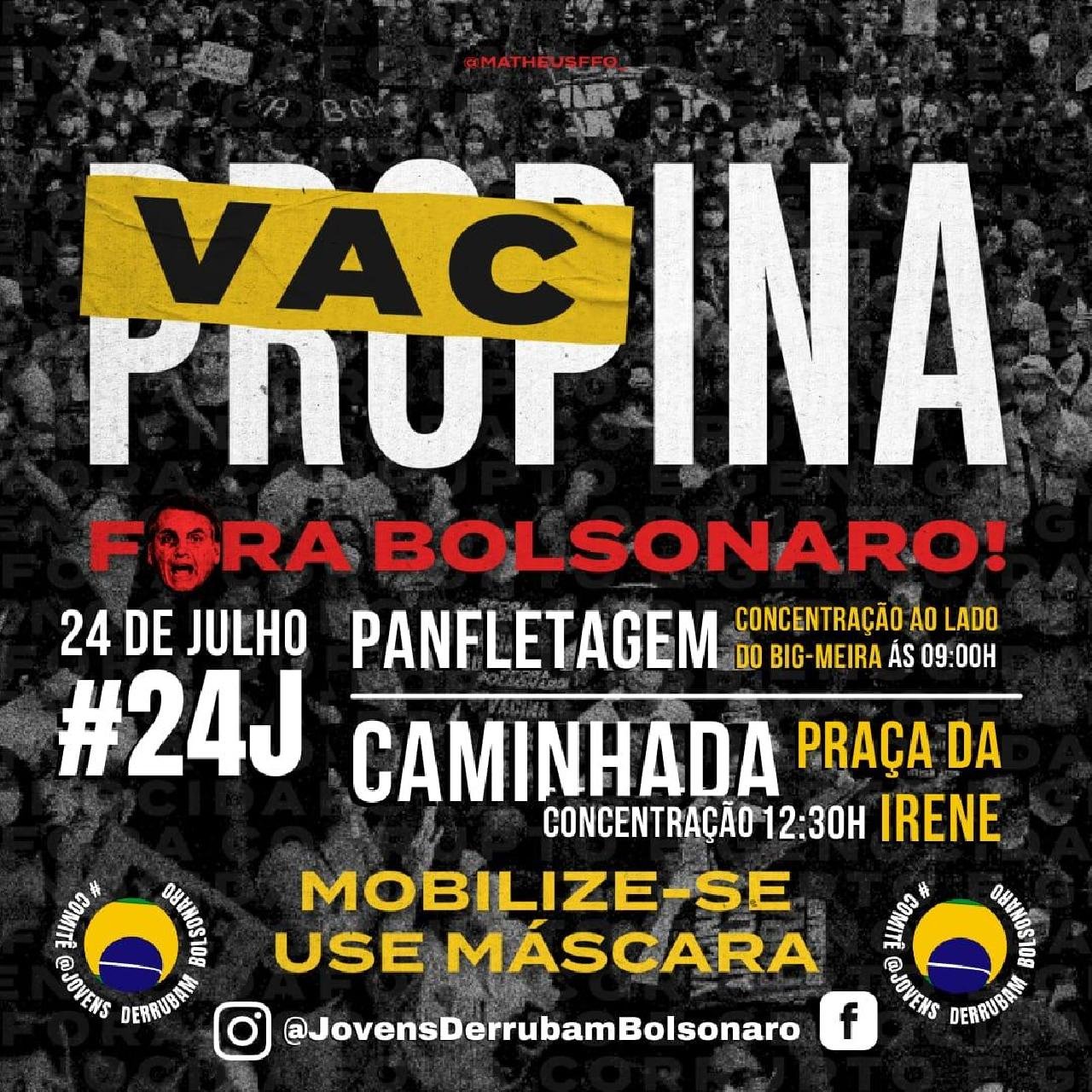 JOVENS EM ILHÉUS CHAMAM TERCEIRO ATO 'FORA BOLSONARO': A TARDE 24 DE JULHO, NA PRAÇA DA IRENE JOVENS EM ILHÉUS CHAMAM TERCEIRO ATO 'FORA BOLSONARO': A TARDE 24 DE JULHO, NA PRAÇA DA IRENE