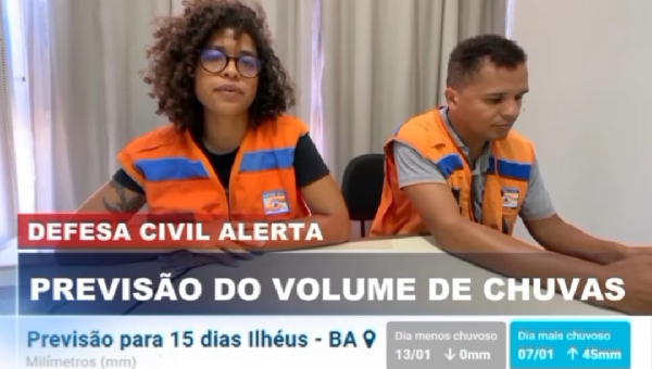 DEFESA CIVIL DE ILHÉUS EMITE NOVO ALERTA