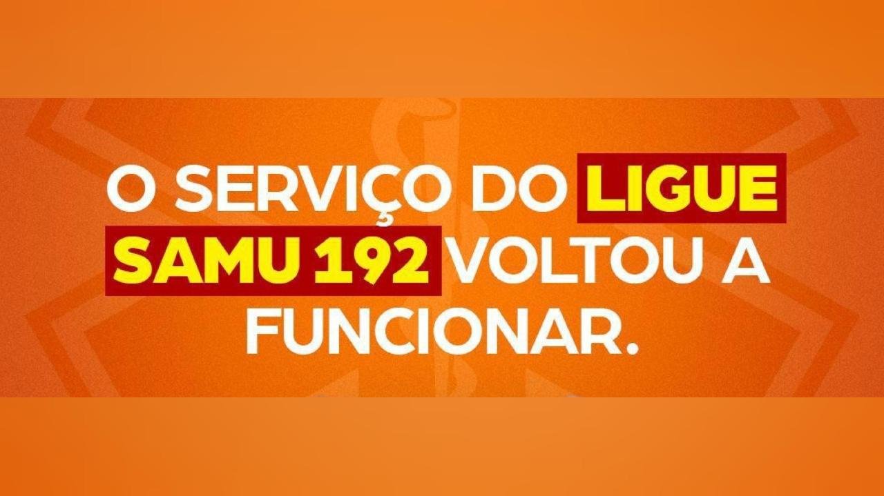 NÚMERO 192 DO SAMU EM ILHÉUS É RESTABELECIDO E VOLTA A FUNCIONAR NORMALMENTE