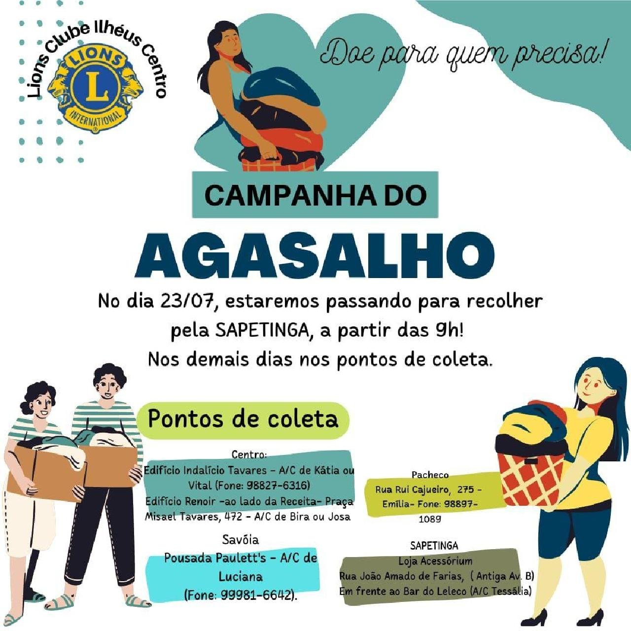 LIONS CLUB ILHÉUS CENTRO PROMOVE CAMPANHA DO AGASALHO LIONS CLUB ILHÉUS CENTRO PROMOVE CAMPANHA DO AGASALHO